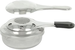 Brûleur à fondue acier inoxydable argenté - Accessoire fondue - 16cm - Pour caquelon à fondue