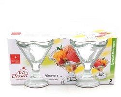 Bormioli coupe à glace set verre transparent 2 pièces Primavera 240 ml