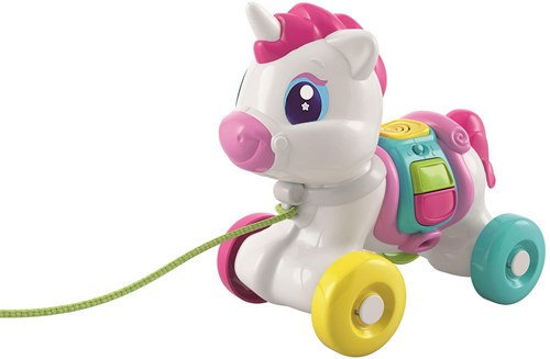 Clementoni licorne interactive - jouet à tirer pour tout-petits