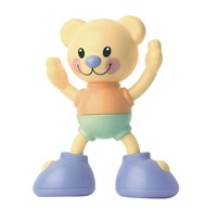 Tolo jouet bébé Clip on Friends ours en peluche pastel - jouet d'éveil