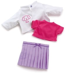 Trudi Vêtements 36 cm. Ensemble jupe violette