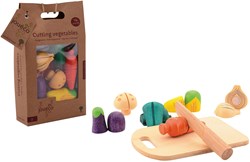 Jouéco set de légumes à découper en bois - jouet éducatif de cuisine 3+