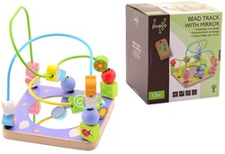 Jouéco circuit de perles en bois avec miroir - jouet éducatif multicolore