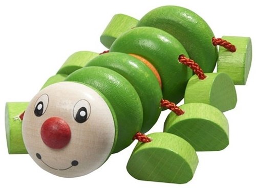 nic jouet en bois mille-pattes Willy vert jeu durable amusant