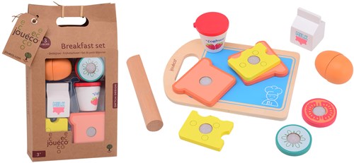 Jouéco set petit-déjeuner jouet en bois 13 pièces pour enfants