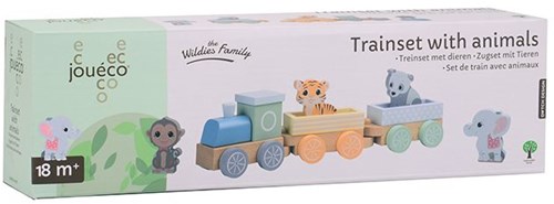 Jouéco train en bois Wildies Family avec animaux - jouet durable-3