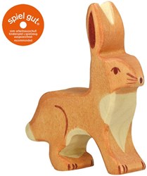 Holztiger figurine lièvre en bois - jouet animal durable