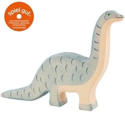 Holztiger dinosaure en bois Brontosaurus figurine de jeu durable