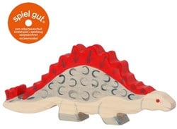 Holztiger dinosaure en bois stégosaure figurine de jeu - jouet durable