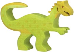 Holztiger dinosaure en bois oviraptor figurine jouet durable