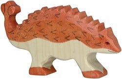 Holztiger dinosaure en bois Ankylosaurus figurine jouet