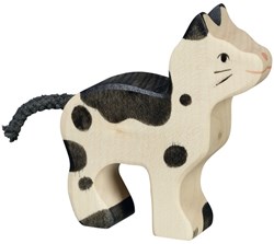 Holztiger Chat, petit, noir et blanc
