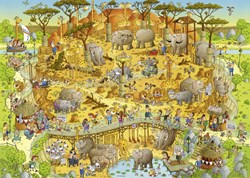 Heye puzzle African Habitat animaux 1000 pièces Funky Zoo cartoon