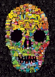 Heye puzzle Doodle Skull - puzzle 1000 pièces adultes