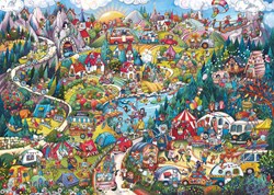 Heye puzzle Go Camping 2000 pièces - puzzle cartoon