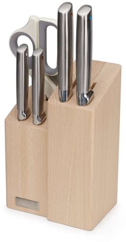Joseph Joseph bloc couteaux cuisine et ciseaux set 5 pièces argent