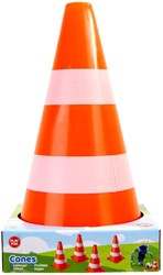 Jonotoys cônes de signalisation jouet set orange-blanc 4 pièces plastique