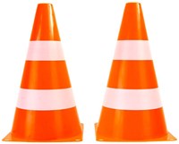 Jonotoys cônes de signalisation jouet set orange-blanc 4 pièces plastique-3