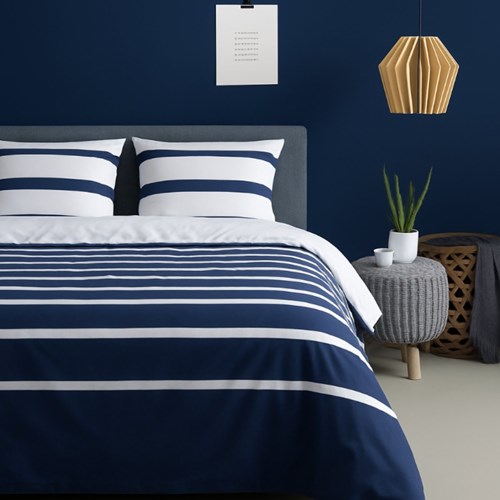 OttoSimon housse de couette coton bleu 240x220 avec 2 taies d’oreiller-2
