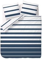 OttoSimon housse de couette coton bleu 140x200/220 avec taie d'oreiller