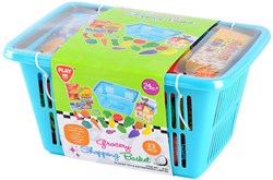 Play panier de courses jouet set d'épicerie - 23 pièces - multicolore