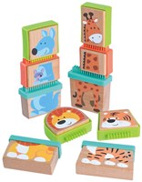 Play puzzle blocs en bois animaux - jouet éducatif 20 pièces-2