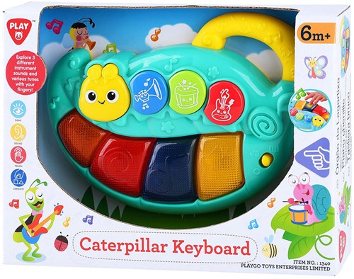 Play piano jouet chenille bébé avec lumières et musique
