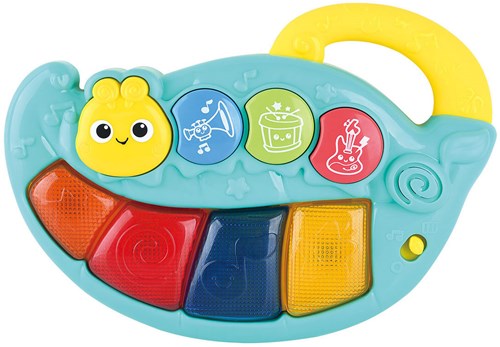 Play piano jouet chenille bébé avec lumières et musique-2