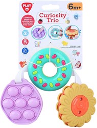 Play jouet sensoriel set fleur donut pop-it multicolore 3 pièces