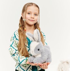 Orange Toys peluche lapin gris 20cm jouet doux pour enfants