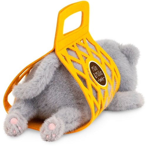 Orange Toys peluche chat Milo gris 35 cm jouet doux-3