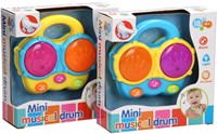 Jouet tambour orange interactif lumière musicale éducatif dès 18 mois
