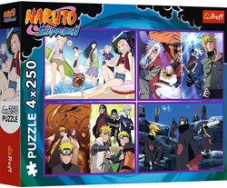 Trefl puzzle Naruto Shippuden 4x250 pièces - Les Aventures de Naruto Uzumaki