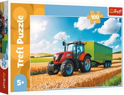 Trefl puzzle tracteur agricole avec remorque - 100 pièces FSC