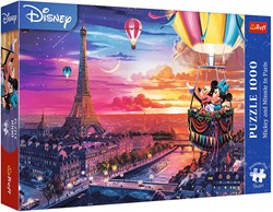 Trefl puzzle 1000 pièces - Mickey et Minnie à Paris - Premium Plus