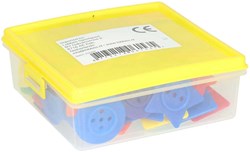 Albatros Hengelsport boutons à enfiler empilables jouet set 72 pièces coloré
