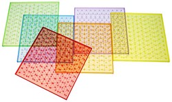 Albatros Hengelsport plateau de jeu géométrique transparent set 6 pièces