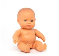 Miniland Poupée bébé garçon européen 21cm - poupée éducative