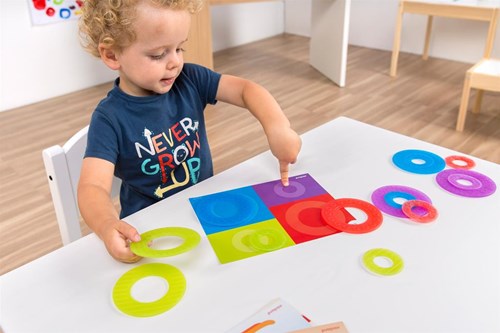 Miniland jouet éducatif Lightpad - Math Color Rings - anneaux colorés-3