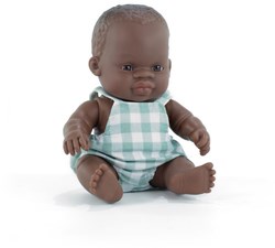 Miniland poupée bébé garçon africain 21cm jouet éducatif