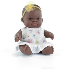 Miniland poupée bébé fille africaine 21cm - poupée éducative jouet