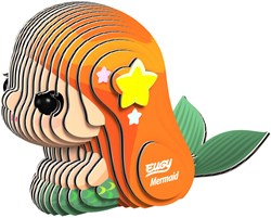 Eugy puzzle 3D sirène - jouet en carton écologique