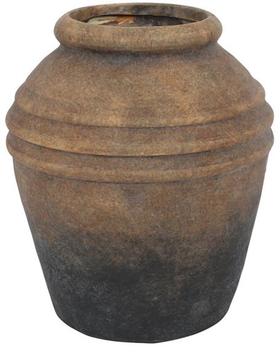Countryfield vase céramique gris rustique Ø18,5xH21,5cm décoration