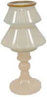 Countryfield bougeoir arbre crème verre décoration de table luxe 18,5cm