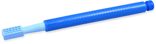 ARK Therapeutic jouet moteur oral vibrant Z-Vibe bleu Trillende mondmotoriektool voor spraak-, eet- en sensorische vaardigheden, onder begeleiding.