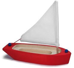 nic bateau à voile en bois rouge blanc jouet bateau pour enfants