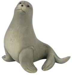 Countryfield phoque peluche jouet gris décoration 7,5x13cm