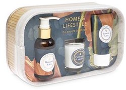 Home & Life giftset in bamboe mand