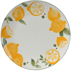 Decoris assiette en porcelaine citron Ø26,5cm vaisselle jaune