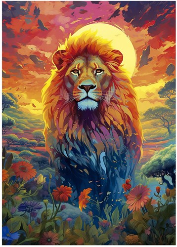 Educa puzzle lion majestueux 500 pièces puzzle adultes-3
